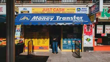 person standing in front of store