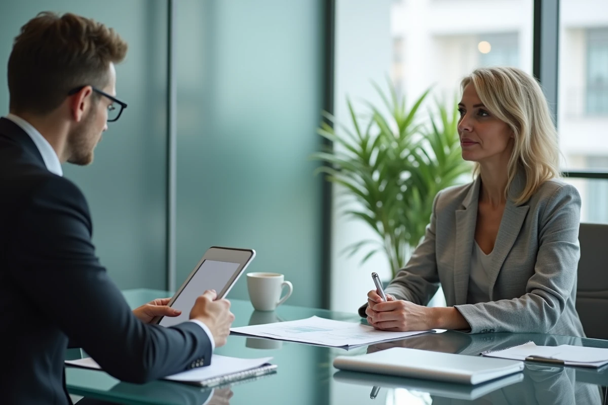 Femme consultant un conseiller fiscal pour régulariser une déclaration de compte bancaire étranger oubliée